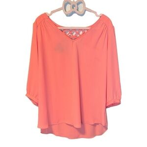 By & by coral size large blouse